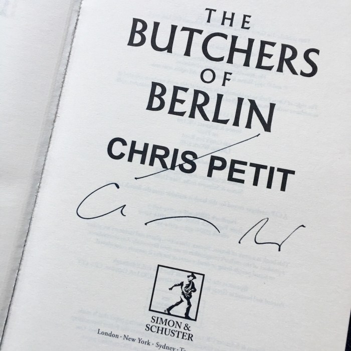Review Butchers of Berlin Chris Petit Couldn't I Just Tell